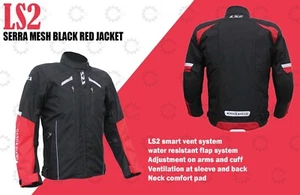 LS2 SERRA MESH JACKET "BLACK RED ALL SEASONS" - Picture 1 of 8