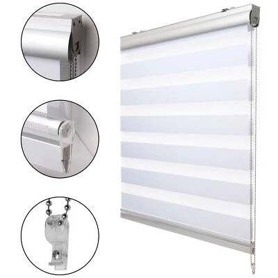 Doppelrollo Rollo Seitenzugrollo Fensterrollo Klemmrollo Duo Kassettenrollo Alu - Bild 1 von 4