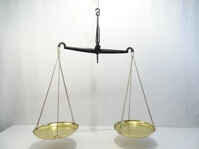 ANCIENNE BALANCE A FLEAU INSTRUMENT DE MESURE XIX EME OLD SCALES ALTE WAAGE - Photo 1/4