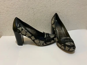 Coach Paulina schwarz und grau monogrammierte Heels Größe 7B - Bild 1 von 11