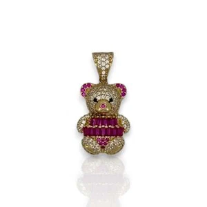 Heart Teddy Bear Pendant - 14k Yellow Gold - Picture 1 of 2