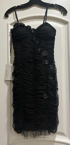 NEUE NWT-AUSGABE New York LBD Kleines schwarzes Kleid Tüll Zusammengefasst Korsett Größe S - Bild 1 von 6