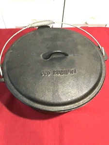 Extra großer Dutch Oven aus Gusseisen "Old Mountain":/Bräter *12" Durchmesser mit Deckel - Bild 1 von 6