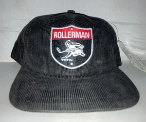 Cappello Berretto Vintage Rollerman CCM Hockey Snapback Anni 90 Velluto a coste Nuovo con etichette Street Deadstock - Foto 1 di 2