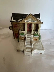 VTG Christmas Lemax Town Library Lighted House Read DESCRIPTION - Picture 1 of 4