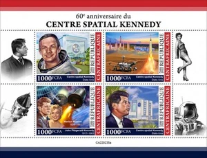 Zentralafrika - 2022 Kennedy Space Center - 4 Briefmarkenbogen - CA220235a - Bild 1 von 1