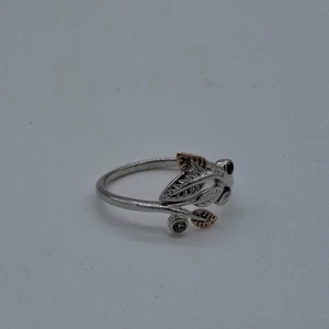 Clogau Gold Silver & Rose Gold Peridot Awelon Ring Size P - Picture 1 of 8