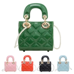 PVC Handheld Jelly Bag with Pearl Chain Women's Bag Crossbody Bag Summer - Picture 1 of 18