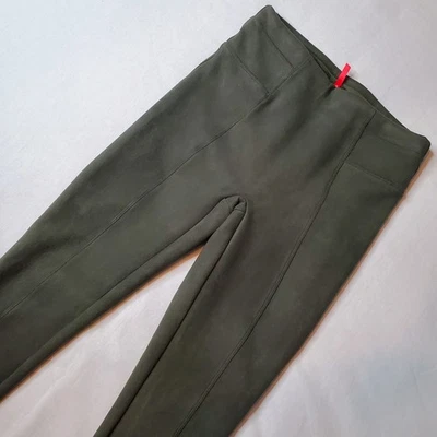 Spanx Women's Size M Faux Suede Leggings Green 20322R - Image 1 of 4