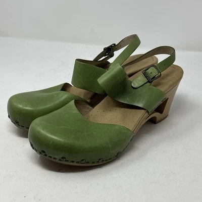 Sandalias zuecos DANSKO para mujer verde Thea Mary Jane con correa al tobillo EU 41 US 10 Foto 1 de 4