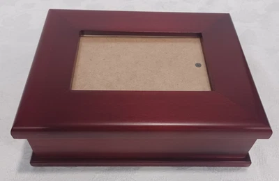 NAVIKA США ПАЛИСАНДР ФОТО КОРОБКА НА ПАМЯТЬ ДИСПЛЕЙ ХРАНЕНИЯ 4 X 6 ФОТО ВСТАВИТЬ NOS - Изображение 1 из 4