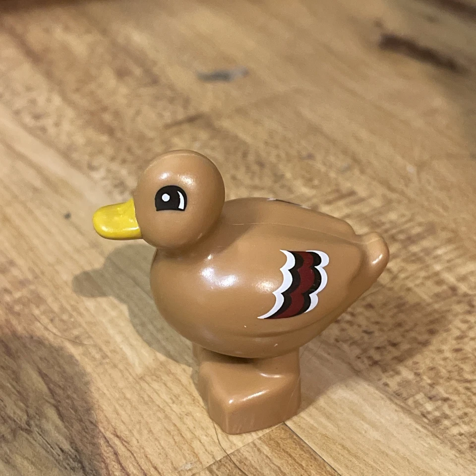 Lego Duplo MALLARD DUCK BIRD BROWN HEAD Pet House Home Zoo Yellow Beak Forest - Image 1 of 2