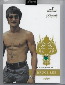 2024 Keepsake Edition Bruce Lee #131 Authentic Green Onyx Gemstone Relic /50 - Picture 1 of 2