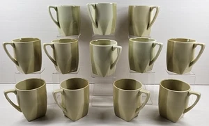 12) JCPenney Studio Colortones Sage Mugs Set Table Dining Dishes Coffee Cups Lot - Picture 1 of 24