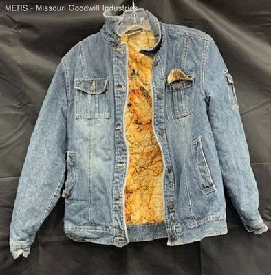 Ruff Hewn Size S Women Regular Medium Wash Lined Denim Button Up Jacket - Image 1 of 4