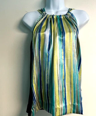 Top halter August Silk vibrante multicolor para mujer talla grande Foto 1 de 4