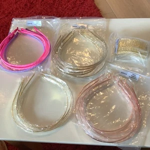 TIARA BANDS GOLD, ROSE GOLD, & COLOURED TIARA BANDS 5MM BUNDLE - Picture 1 of 12