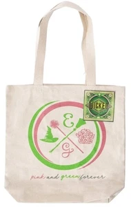 BOLSO DE MANO DE LONA DURADERO MULTIUSO NUEVO CON ETIQUETAS WICKED MOVIE 14×16" ROSA Y VERDE PARA SIEMPRE  - Imagen 1 de 2