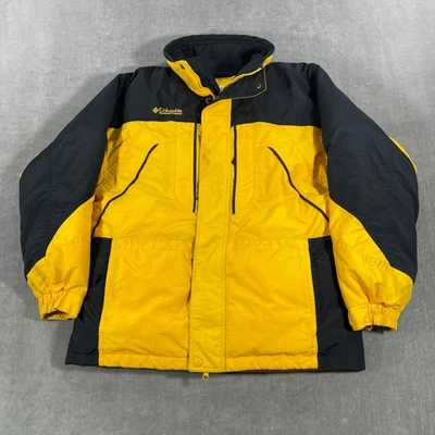 Columbia Kids 14/16 Yellow Black Ski Jacket Hooded Snow Coat - Image 1 of 4
