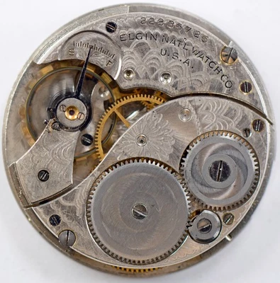 ELGIN POCKET WATCH MOVEMENT & DIAL SIZE 12 - Image 1 of 2
