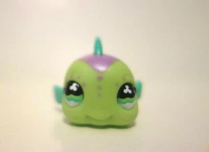 Littlest Pet Shop pez acolchado azul verde #514 ojo de trébol verde LPS - Imagen 1 de 6
