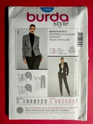 UNCUT Burda 7484 Misses Pantsuit Sewing Pattern 8-20 - Image 1 of 2