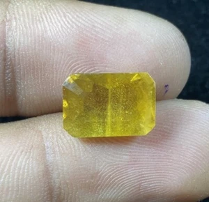 Natural Thailand Luster Yellow Sapphire Faceted Loose Gemstone 10.30 Cts - Picture 1 of 8