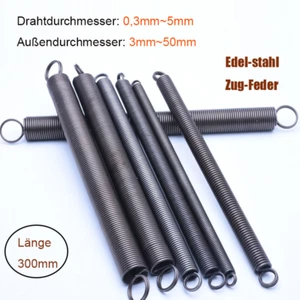 Zugfeder MIT ÖSE Zugfedern 0,3~5 mm Drahtdurchmesser Feder Federstahl Stahlfeder - Picture 1 of 5