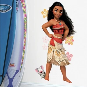 DISNEY MOANA Peel & Stick Giant Wall Decals Girls Room Decor Removable Stickers - Picture 1 of 4