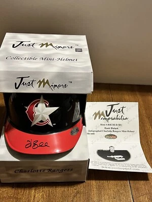 HANK BLALOCK CHARLOTTE RANGERS AUTO Mini Baseball Helmet JUST MINORS (581/600) - Image 1 of 4