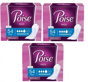 Poise Fresh Protection Incontinence Pads, Moderate Absorbency Regular/Long ✅ - Picture 1 of 9