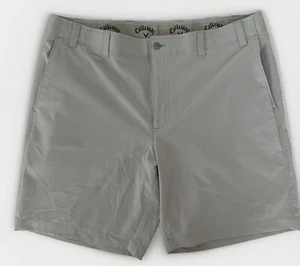 Callaway Mens Golf Shorts Size 40 Flat Front Grey 8.5” Embroidered Logo - Picture 1 of 8