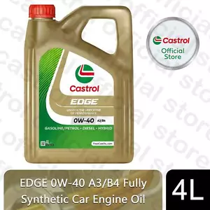Castrol EDGE 0W-40 A3/B4 Car Engine Oil Fully Synthetic, 4 Litre - Picture 1 of 5