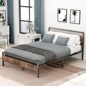 Metallbett Bettgestell Bett Lattenrost Einzelbett Doppelbett Bettrahmen NEU - Bild 1 von 19