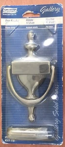 Nuevo NATIONAL 7" Golpeador Puerta Latón Sólido Acabado Peltre Tornillos Incluidos Sin Abrir - Imagen 1 de 6