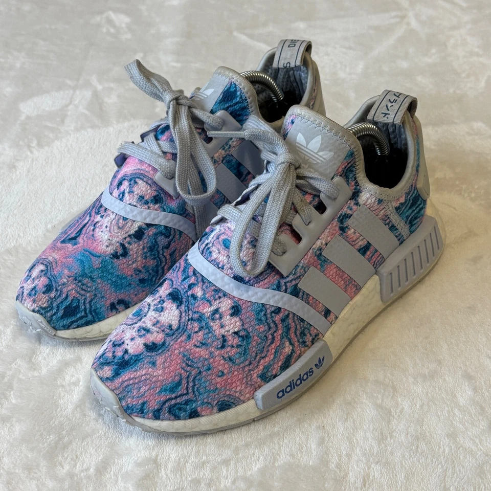 Adidas NMD R1 Boost Shoe Easter Tie Dye Womens Size 6.5 (Y5.5) Blue Pink White - Image 1 of 4