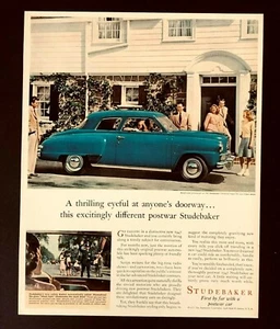 1947 Studebaker Advertisement Champion Regal De Luxe coche azul impresión vintage AD - Imagen 1 de 1
