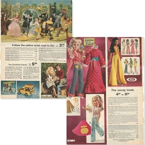 Wards Katalog Seite '76 Mego Zauberer von Oz Tiffany Taylor Sunshine Familie Furga Puppe - Bild 1 von 3