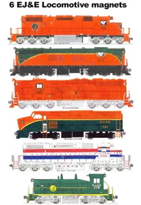 Elgin Joliet & Eastern Locomotives 6 magnets Andy Fletcher - Picture 1 of 1
