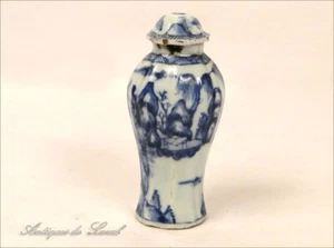 Übertopf weiß-blau, Compagnie des Indes, 17. Jh. - Bild 1 von 1