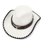 Fashion Cowboy Hat Large Brims Pu Belt Top Caps Adult Music Festival Accessories
