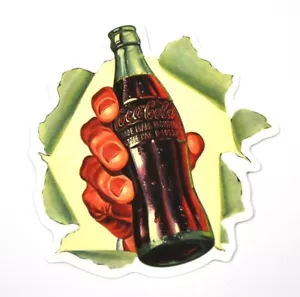 Coca-Cola Coke USA Aufkleber Sticker Decal Motiv: Hand mit Flasche - Bild 1 von 2