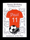 Personalised Liverpool Birthday Card Son Grandson Brother Nephew Cousin