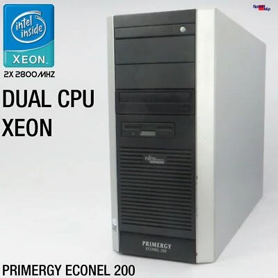Fsc Fujitsu Siemens Primergy Econel 200 2x Cpu Xeon Computer Workstationd2020 - Image 1 of 4