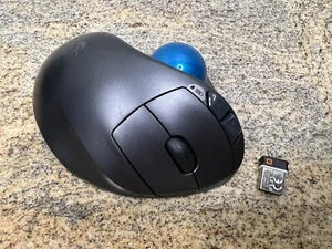 Logitech M570 TrackMan Marble Trackball Wireless USB Mouse w/ Receiver - Picture 1 of 7
