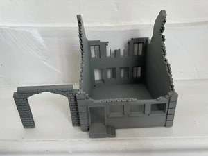 Unidad industrial de fábrica de oficinas destruidas - Edificio Wargaming en ruinas 28 mm - Imagen 1 de 7