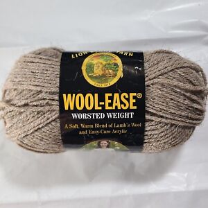 Lion Brand Wool Ease MUSHROOM Brown Color 403 Worsted Weight Skein 85g