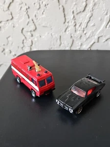 (2) Vintage Matchbox Fire Truck Pontiac GTO - Picture 1 of 8