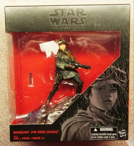 NUOVO Star Wars Force Awakens SERGEANT JYN ERSO EADU serie nera Hasbro 6" Kmart - Foto 1 di 6
