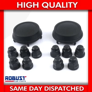 SET OF 2 FOR FORD TRANSIT MK6 MK7 WHEEL CENTRE CAP + WHEEL NUT COVERS 2000-2013 - Picture 1 of 10